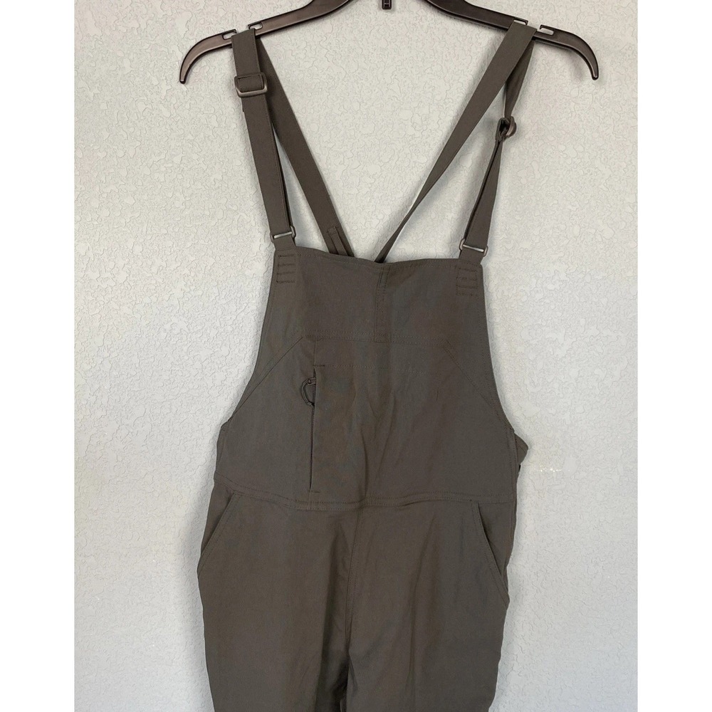 Flylow‎ Trailworks Bib Canvas Overalls Womens Sm Gray Wind Water Resist Gorpcore